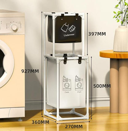 CESTA ORGANIZADORA DE ROPA 2 EN 1